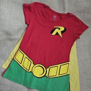 DC Comics Robin Superhero Costume T-Shirt And Cape